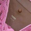 FI Baguette Pink with Embroidery Medium Bag For Woman 28cm/11in