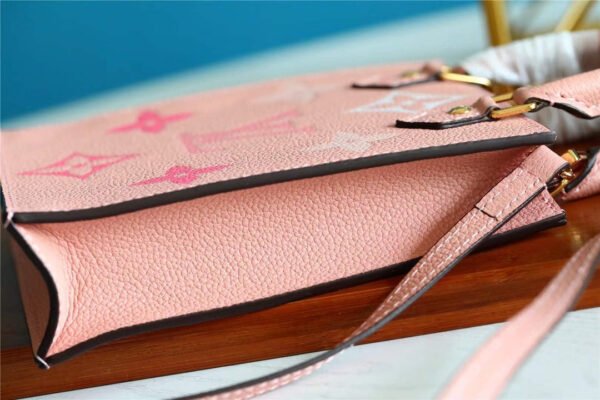 LV Petit Sac Plat Monogram Empreinte Pink For Women, Women¡¯s Handbags, Shoulder And Crossbody Bags 5.5in/14cm LV M80449