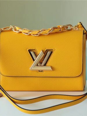 LV Twist MM Epi Sunflower Yellow For Women, Women¡¯s Bags, Shoulder And Crossbody Bags 9.1in/23cm LV M59888