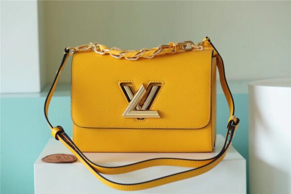 LV Twist MM Epi Sunflower Yellow For Women, Women¡¯s Bags, Shoulder And Crossbody Bags 9.1in/23cm LV M59888