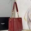 YSSL Claude-Effect Tote Bag Red For Women 11in/28cm YSL 64028116J0W