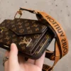 Monogram iPhone Case With Wallet And Strap Brown Small Printing-XFQ240329