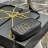 YSSL Lou Mini Bag Black In Quilted Grain De Poudre With Gold Hardware For Women 7.4in/19cm YSl 6125791GF011000