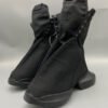 Rick Owens Black High-Top Canvas Boots