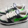BAPE STA Low-Top Sneakers in Grey and Neon Green