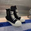 Rick Owens High-Top Nylon Boots - Black and White