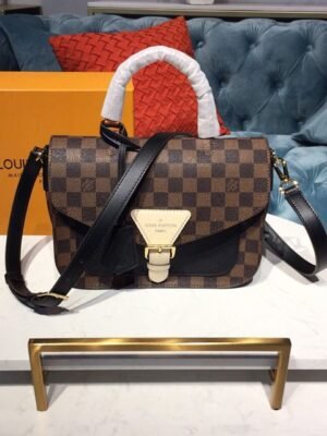 LV Beaumarchais Damier Ebene Black For Women, WoHandbag, Shoulder And Crossbody Bags 9.8in/25cm LV N40146