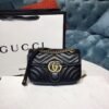 gg Marmont Matelass¨¦ Mini Bag Black Matelass¨¦ Chevron With A Heart For Women 8.5in/22cm gg  446744 DTDIT 1000