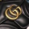 gg Marmont Matelass¨¦ Mini Bag Black Matelass¨¦ Chevron With A Heart For Women 8.5in/22cm gg  446744 DTDIT 1000