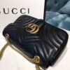 gg Marmont Small Matelass¨¦ Shoulder Bag Black Matelass¨¦ Chevron With A Heart For Women 10in/22cm gg 446744 DTDIT 1000