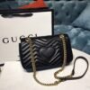 gg Marmont Small Matelass¨¦ Shoulder Bag Black Matelass¨¦ Chevron With A Heart For Women 10in/22cm gg 446744 DTDIT 1000