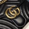 gg Marmont Small Matelass¨¦ Shoulder Bag Black Matelass¨¦ Chevron With A Heart For Women 10in/22cm gg 446744 DTDIT 1000