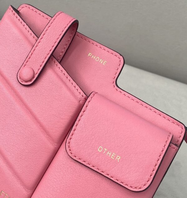 FI Bustine 2 Pockets Mini Pink Bag For Woman 16cm/6in