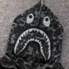 BAPE x DOVER STREET MARKET SPECIAL CAMO SHARK FULL ZIP HOODIE BLACK