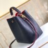 LV NeoNoe MM Bucket Bag Monogram Empreinte Navy Blue/Red For Women, Women¡¯s Handbags, Shoulder And Crossbody Bags 10.2in/26cm LV M45306