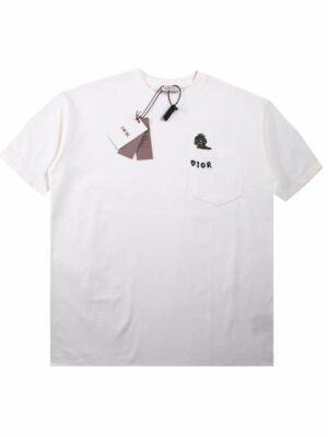 Dior Embroidered Lizard T-Shirt - White