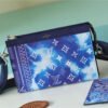 837bcfcc LV Gaston Wearable Wallet Monogram Blue For Men, Bags, Shoulder And Crossbody Bags 8.7in/22cm LV M81431