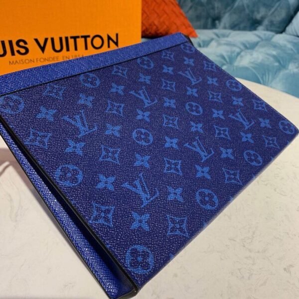 845581559237702-pic-01238-1559237879 LV Pochette Voyage MM Monogram Eclipse Canvas Pacific Blue For Men, Bags, Travel Bags 10.6in/27cm LV M30423
