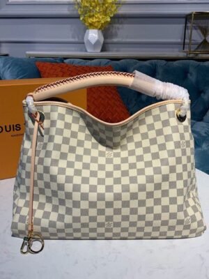 LV Artsy MM Damier Azur Canvas For Women, Women’s Handbags 16.1in/41cm LV N40253