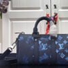 LV Keepall XS Monogram Watercolor Blue Canvas By Virgil Abloh For Men, Bags, Shoulder And Crossbody Bags 8.3in/21cm LV M57844