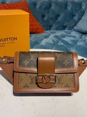 LV Dauphine Bumbag Monogram And Monogram Reverse Canvas For Women, WoBelt Bags 7.5in/19cm LV M44586