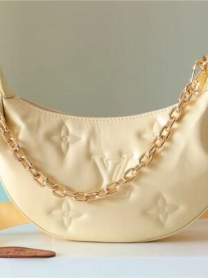 LV Over The Moon Bag Handbags For Women In Banana Yellow 10.8in/28cm LV M59823