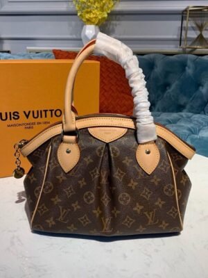 LV Tivoli PM Bag Monogram Canvas Brown 14.2in/36cm For Women LV M40143