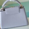 LV Capucines MM Taurillon Light Blue/ Creme For Women,  Shoulder And Crossbody Bags 31.5cm/12.4in LV 