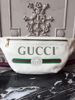 gg Coco Capit¨¢n Logo Belt Bag Cotton Linen Lining White For Men 11in/28cm gg