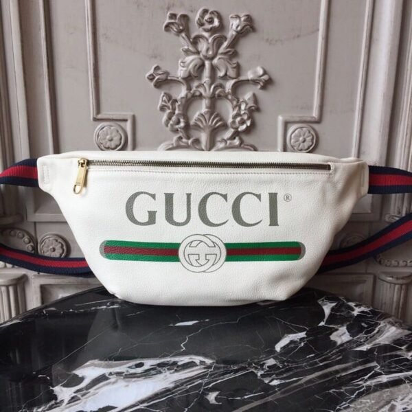 gg Coco Capit¨¢n Logo Belt Bag Cotton Linen Lining White For Men 11in/28cm gg