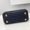 FI Peekaboo Mini Navy Blue Braided Bag For Woman 18cm/7in
