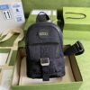 gg Off The Grid Sling Backpack Black gg Nylon For Men 11in/27cm 658631 H9HUN 1000