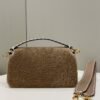 FI Baguette Beige Sheepskin Bag For Woman 27cm/10.5in 8BR600AH96F1F7O