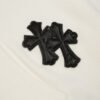 CHROME HEARTS BLACK CROSS PATCH HOODIE WHITE