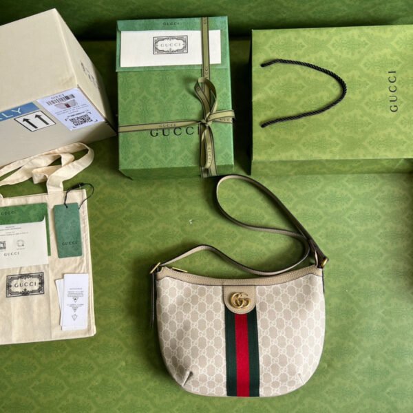 gg Ophidia gg Small Shoulder Bag Beige For Women, Women’s Bags 11.8in/30cm gg 598125 UULAT 9682