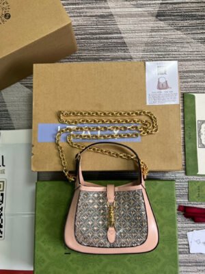 gg Jackie 1961 Mini Shoulder Bag Light Pink For Women, Women’s Bags 7.5in/19cm gg