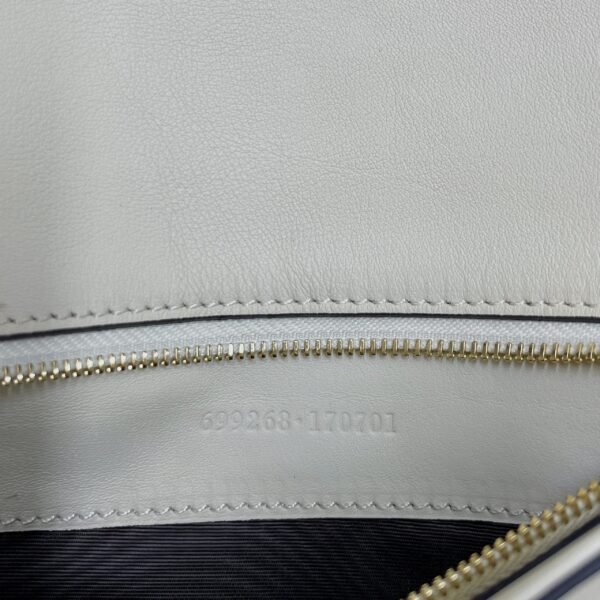 gg Blondie Shoulder Bag White For Women, Women’s Bags 11in/28cm gg 699268 UXX0G 9022