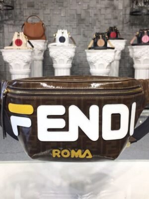 FI Mania Waist Belt Bag Brown For Women/Men,/Men’s Belt Bags, Crossbody Bags 12.9in/33cm FF 7VA434