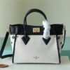 LV On My Side MM Bag Monogram Flower For Women 31cm/12.2 Inches Caramel Black LV M59842