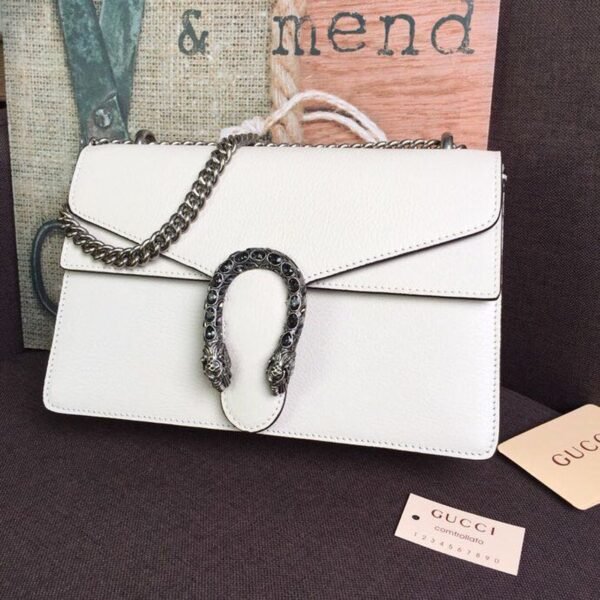 gg Dionysus Small Shoulder Bag White For Women 11in/18cm gg 400249 0K7JN 9680