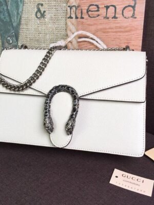 gg Dionysus Small Shoulder Bag White For Women 11in/18cm gg 400249 0K7JN 9680
