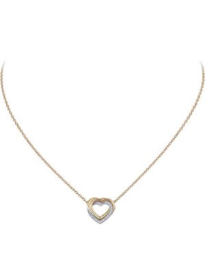 18K Trinity Heart Diamond Necklace
