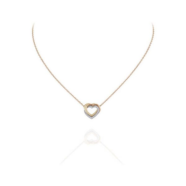 18K Trinity Heart Diamond Necklace
