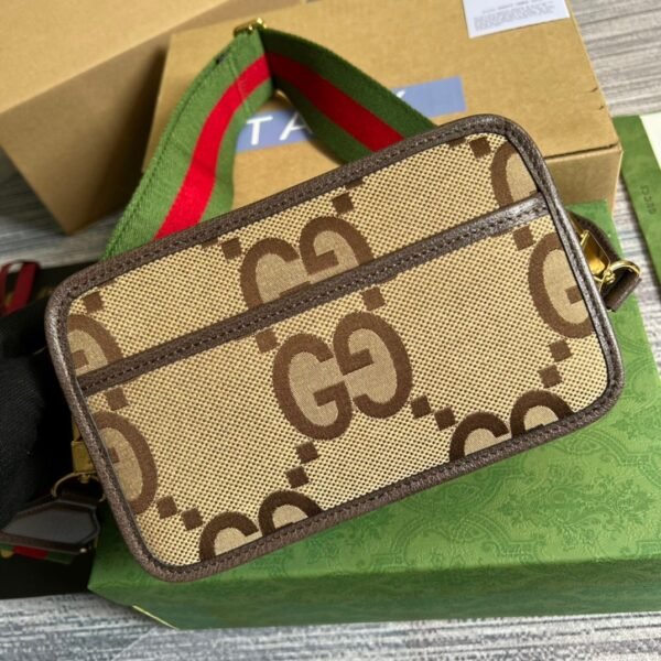 gg Jumbo gg Mini Bag Camel And Ebony Jumbo gg Canvas For Women? 8.9in/22.5cm gg 696075 UKMDG 2570