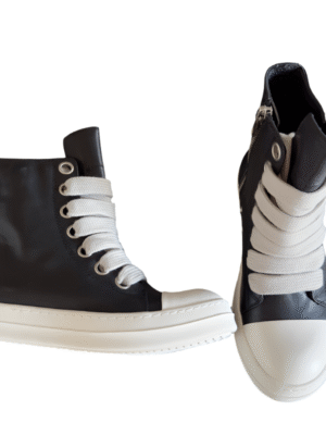 Rick Owens Black High-Top Sneakers