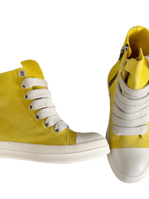 Rick Owens Yellow High-Top Sneakers