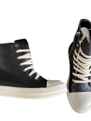 Rick Owens Black High-Top Sneakers
