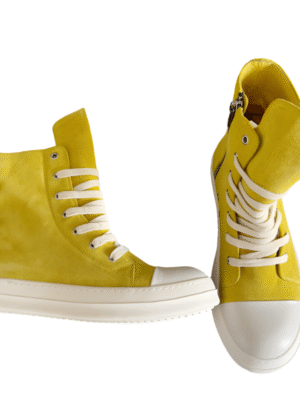 Rick Owens Yellow High-Top Sneakers