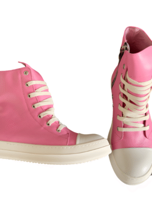 Rick Owens Hot Pink High-Top Sneakers