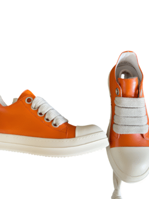 Rick Owens Orange Low-Top Sneakers